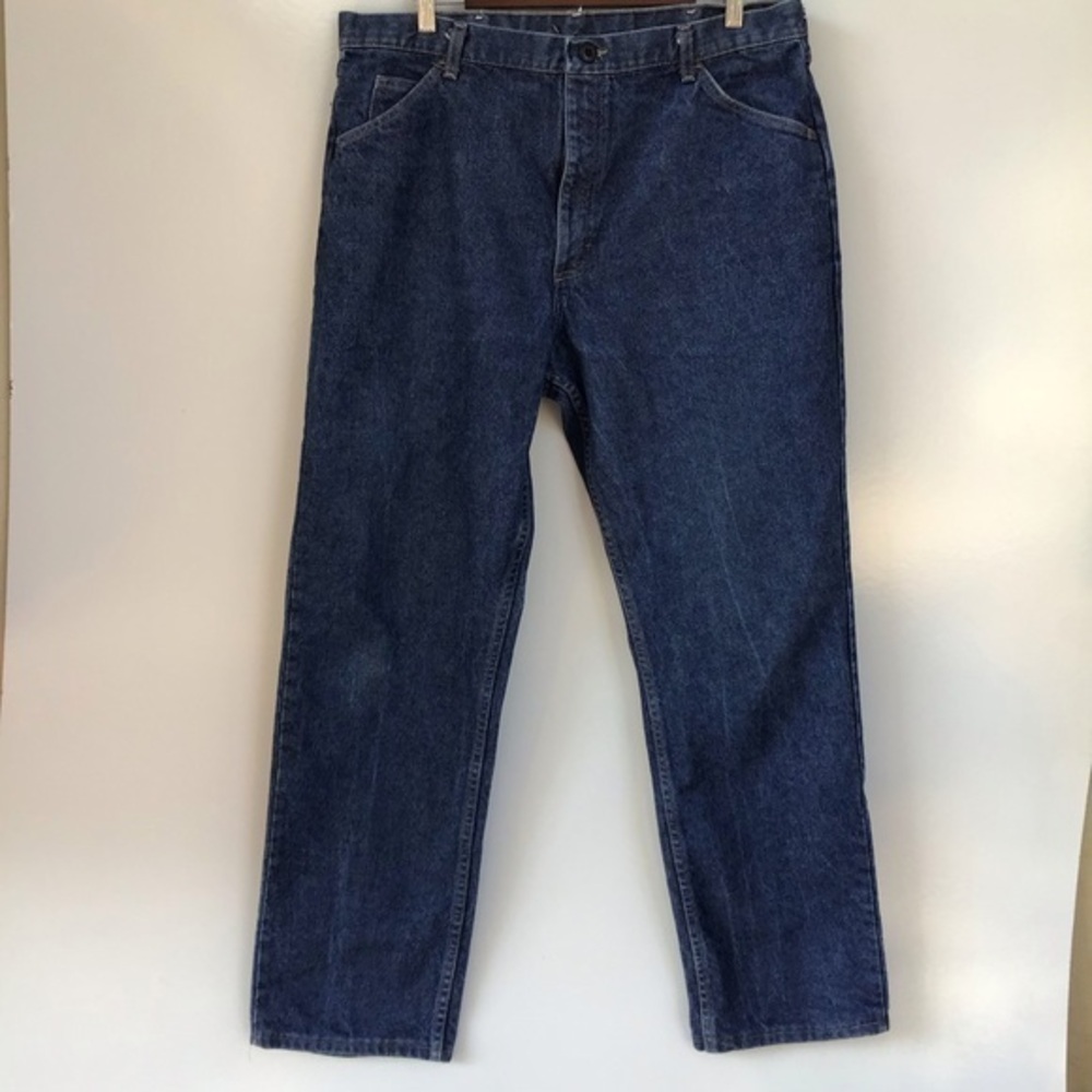 Men's Relaxed Fit Flame Resistant Blue Jeans 38-37U